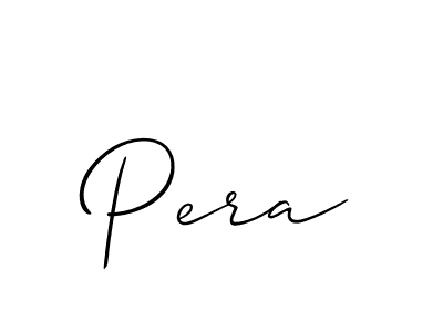 Design your own signature with our free online signature maker. With this signature software, you can create a handwritten (Allison_Script) signature for name Pera. Pera signature style 2 images and pictures png
