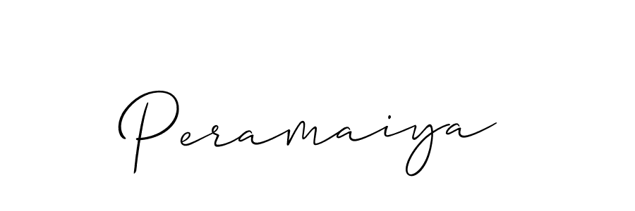 Also You can easily find your signature by using the search form. We will create Peramaiya name handwritten signature images for you free of cost using Allison_Script sign style. Peramaiya signature style 2 images and pictures png