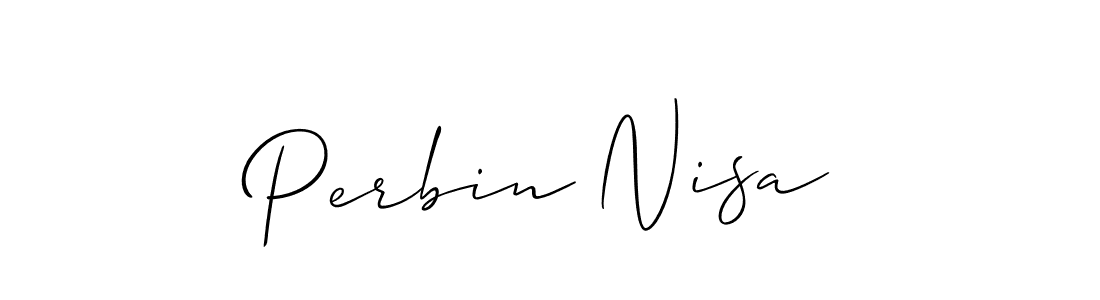 Make a short Perbin Nisa signature style. Manage your documents anywhere anytime using Allison_Script. Create and add eSignatures, submit forms, share and send files easily. Perbin Nisa signature style 2 images and pictures png