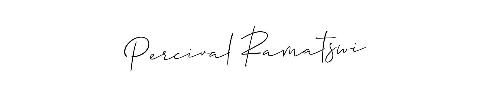 Also You can easily find your signature by using the search form. We will create Percival Ramatswi name handwritten signature images for you free of cost using Allison_Script sign style. Percival Ramatswi signature style 2 images and pictures png