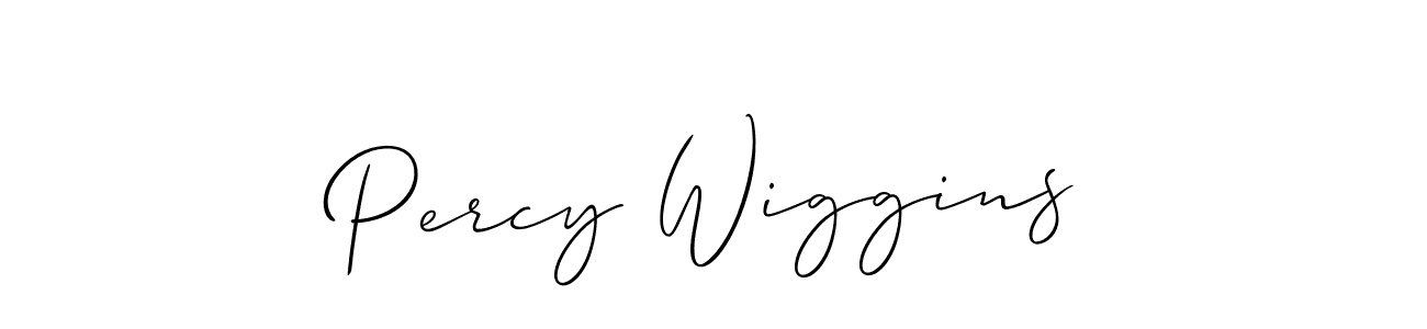 Create a beautiful signature design for name Percy Wiggins. With this signature (Allison_Script) fonts, you can make a handwritten signature for free. Percy Wiggins signature style 2 images and pictures png