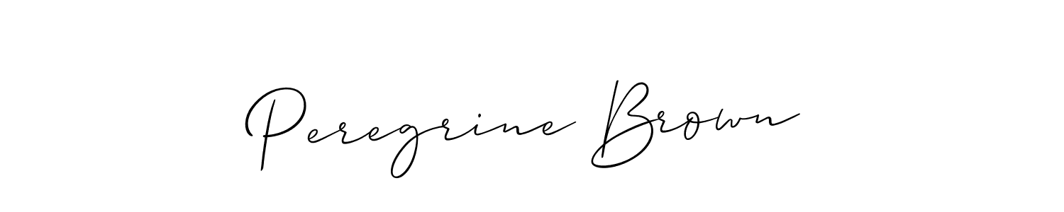 You should practise on your own different ways (Allison_Script) to write your name (Peregrine Brown) in signature. don't let someone else do it for you. Peregrine Brown signature style 2 images and pictures png