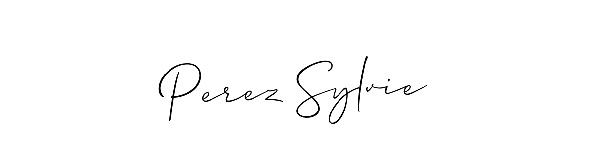 How to make Perez Sylvie name signature. Use Allison_Script style for creating short signs online. This is the latest handwritten sign. Perez Sylvie signature style 2 images and pictures png