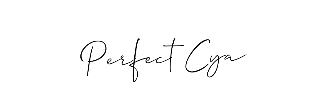 Best and Professional Signature Style for Perfect Cya. Allison_Script Best Signature Style Collection. Perfect Cya signature style 2 images and pictures png