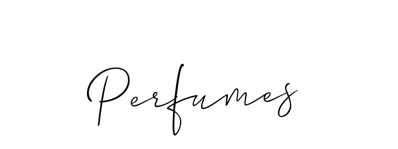 How to make Perfumes signature? Allison_Script is a professional autograph style. Create handwritten signature for Perfumes name. Perfumes signature style 2 images and pictures png
