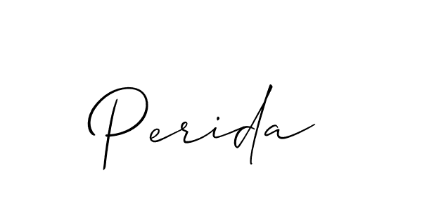 How to make Perida signature? Allison_Script is a professional autograph style. Create handwritten signature for Perida name. Perida signature style 2 images and pictures png