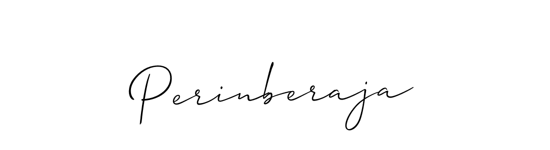 Use a signature maker to create a handwritten signature online. With this signature software, you can design (Allison_Script) your own signature for name Perinberaja. Perinberaja signature style 2 images and pictures png