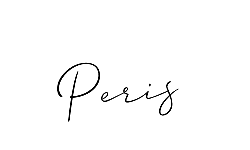 Use a signature maker to create a handwritten signature online. With this signature software, you can design (Allison_Script) your own signature for name Peris. Peris signature style 2 images and pictures png