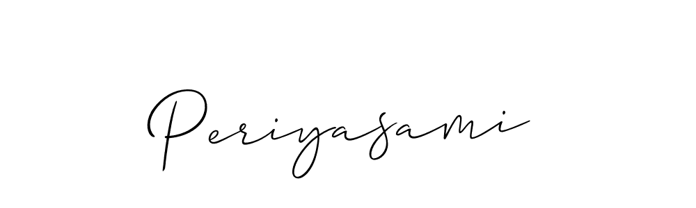 Create a beautiful signature design for name Periyasami. With this signature (Allison_Script) fonts, you can make a handwritten signature for free. Periyasami signature style 2 images and pictures png