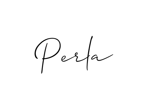 Use a signature maker to create a handwritten signature online. With this signature software, you can design (Allison_Script) your own signature for name Perla. Perla signature style 2 images and pictures png