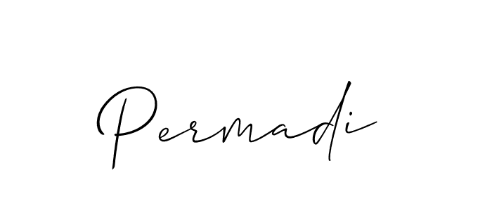 How to make Permadi signature? Allison_Script is a professional autograph style. Create handwritten signature for Permadi name. Permadi signature style 2 images and pictures png