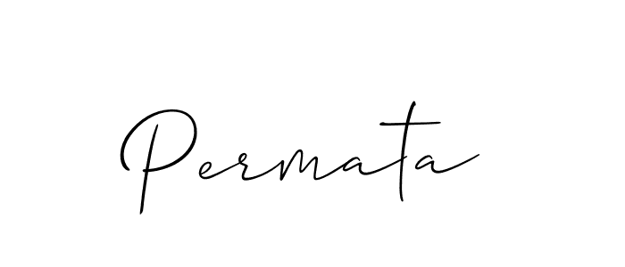 How to make Permata name signature. Use Allison_Script style for creating short signs online. This is the latest handwritten sign. Permata signature style 2 images and pictures png