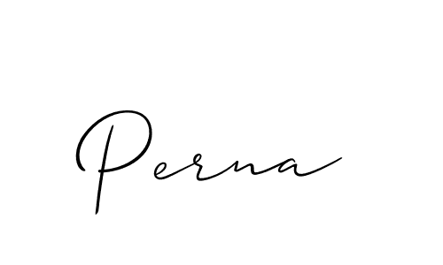 The best way (Allison_Script) to make a short signature is to pick only two or three words in your name. The name Perna include a total of six letters. For converting this name. Perna signature style 2 images and pictures png