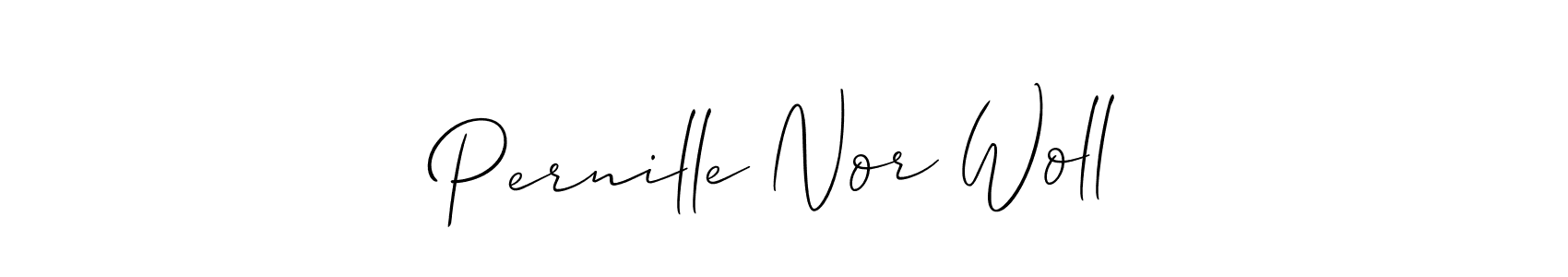 if you are searching for the best signature style for your name Pernille Nor Woll. so please give up your signature search. here we have designed multiple signature styles  using Allison_Script. Pernille Nor Woll signature style 2 images and pictures png