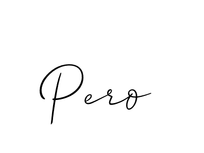 Design your own signature with our free online signature maker. With this signature software, you can create a handwritten (Allison_Script) signature for name Pero. Pero signature style 2 images and pictures png