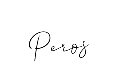 You should practise on your own different ways (Allison_Script) to write your name (Peros) in signature. don't let someone else do it for you. Peros signature style 2 images and pictures png