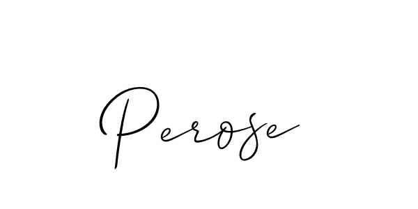 It looks lik you need a new signature style for name Perose. Design unique handwritten (Allison_Script) signature with our free signature maker in just a few clicks. Perose signature style 2 images and pictures png