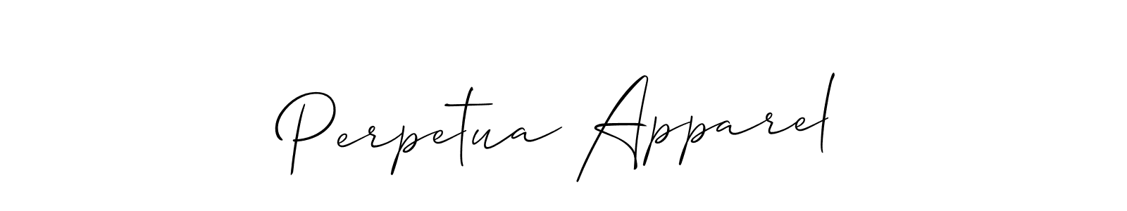 Make a beautiful signature design for name Perpetua Apparel. With this signature (Allison_Script) style, you can create a handwritten signature for free. Perpetua Apparel signature style 2 images and pictures png