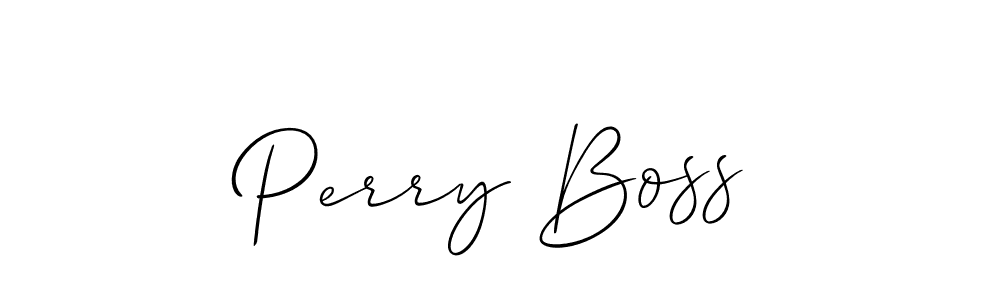It looks lik you need a new signature style for name Perry Boss. Design unique handwritten (Allison_Script) signature with our free signature maker in just a few clicks. Perry Boss signature style 2 images and pictures png