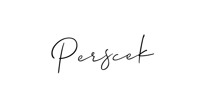 Make a beautiful signature design for name Perscek. With this signature (Allison_Script) style, you can create a handwritten signature for free. Perscek signature style 2 images and pictures png