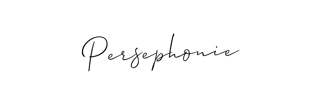 It looks lik you need a new signature style for name Persephonie. Design unique handwritten (Allison_Script) signature with our free signature maker in just a few clicks. Persephonie signature style 2 images and pictures png
