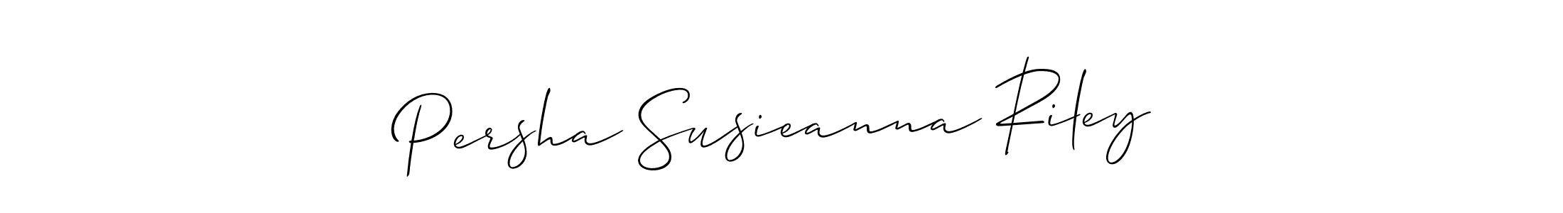 It looks lik you need a new signature style for name Persha Susieanna Riley. Design unique handwritten (Allison_Script) signature with our free signature maker in just a few clicks. Persha Susieanna Riley signature style 2 images and pictures png