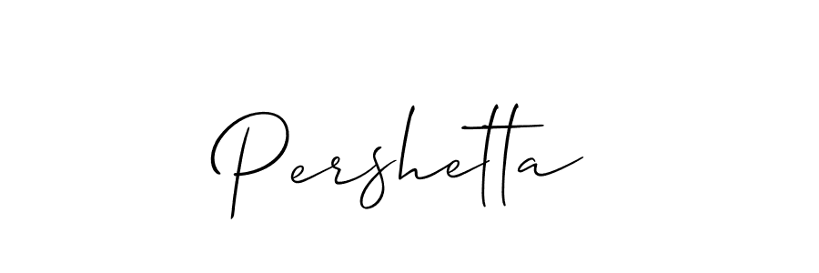 Use a signature maker to create a handwritten signature online. With this signature software, you can design (Allison_Script) your own signature for name Pershetta. Pershetta signature style 2 images and pictures png