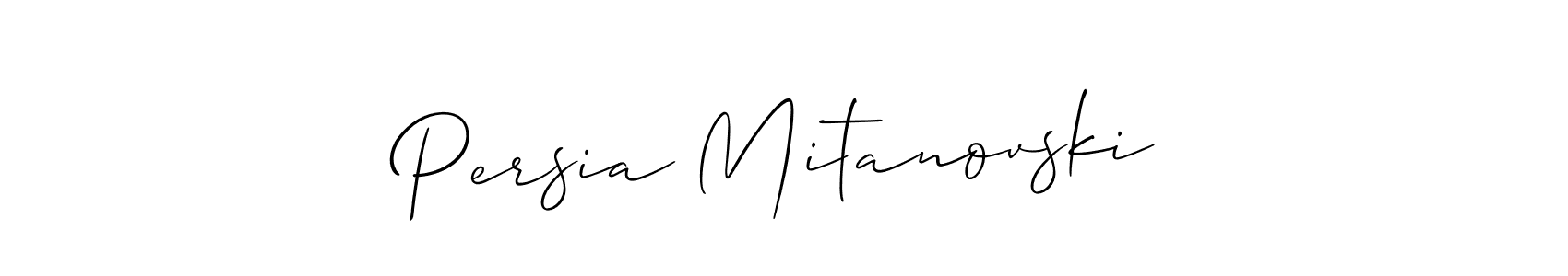 Create a beautiful signature design for name Persia Mitanovski. With this signature (Allison_Script) fonts, you can make a handwritten signature for free. Persia Mitanovski signature style 2 images and pictures png