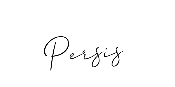 Make a beautiful signature design for name Persis. With this signature (Allison_Script) style, you can create a handwritten signature for free. Persis signature style 2 images and pictures png