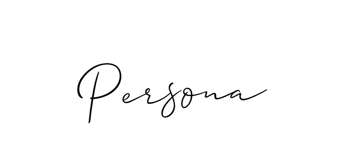 How to make Persona signature? Allison_Script is a professional autograph style. Create handwritten signature for Persona name. Persona signature style 2 images and pictures png