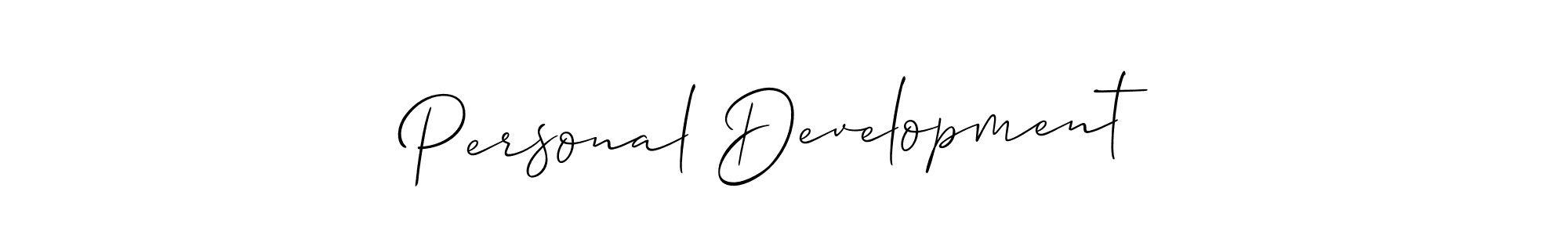 The best way (Allison_Script) to make a short signature is to pick only two or three words in your name. The name Personal Development include a total of six letters. For converting this name. Personal Development signature style 2 images and pictures png