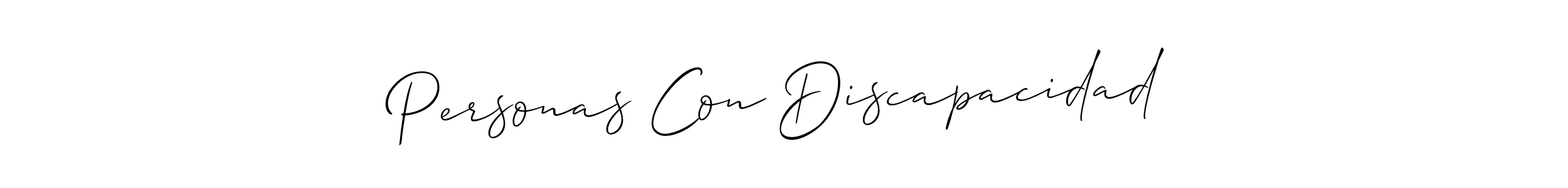 How to make Personas Con Discapacidad signature? Allison_Script is a professional autograph style. Create handwritten signature for Personas Con Discapacidad name. Personas Con Discapacidad signature style 2 images and pictures png