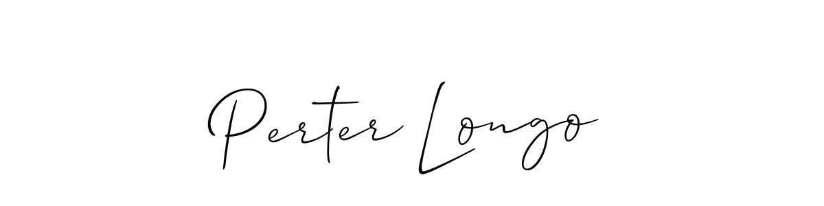 You should practise on your own different ways (Allison_Script) to write your name (Perter Longo) in signature. don't let someone else do it for you. Perter Longo signature style 2 images and pictures png