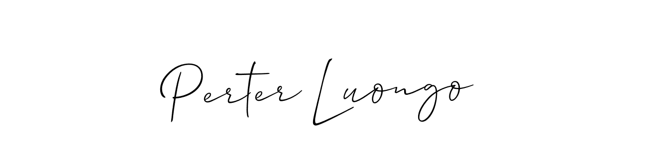 Create a beautiful signature design for name Perter Luongo. With this signature (Allison_Script) fonts, you can make a handwritten signature for free. Perter Luongo signature style 2 images and pictures png