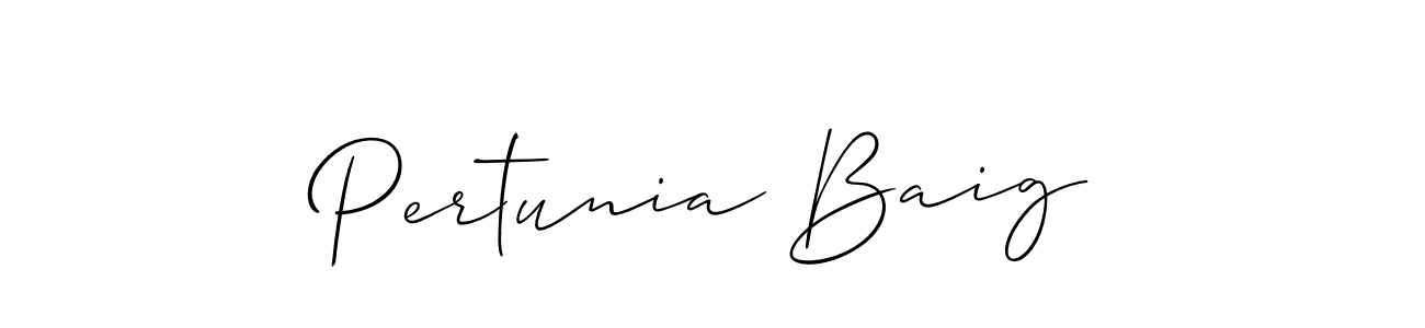 How to Draw Pertunia Baig signature style? Allison_Script is a latest design signature styles for name Pertunia Baig. Pertunia Baig signature style 2 images and pictures png