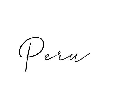 Use a signature maker to create a handwritten signature online. With this signature software, you can design (Allison_Script) your own signature for name Peru. Peru signature style 2 images and pictures png