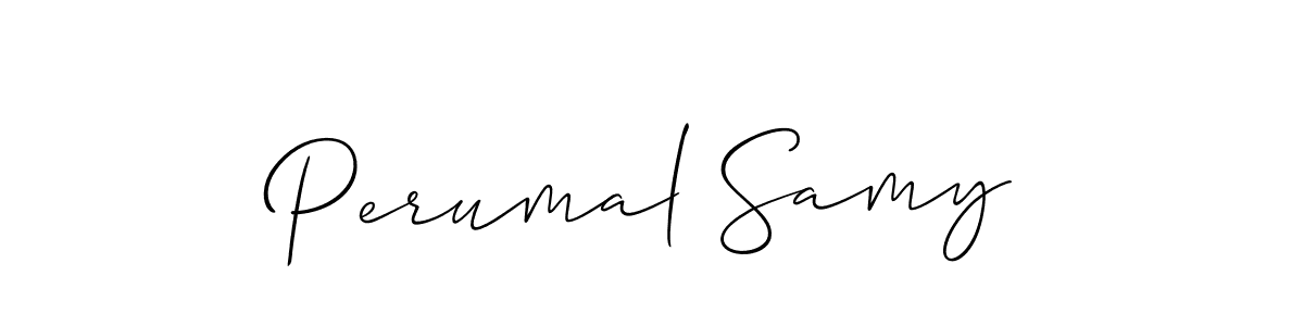 Make a short Perumal Samy signature style. Manage your documents anywhere anytime using Allison_Script. Create and add eSignatures, submit forms, share and send files easily. Perumal Samy signature style 2 images and pictures png
