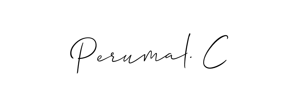 It looks lik you need a new signature style for name Perumal. C. Design unique handwritten (Allison_Script) signature with our free signature maker in just a few clicks. Perumal. C signature style 2 images and pictures png