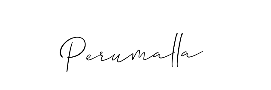 How to make Perumalla signature? Allison_Script is a professional autograph style. Create handwritten signature for Perumalla name. Perumalla signature style 2 images and pictures png