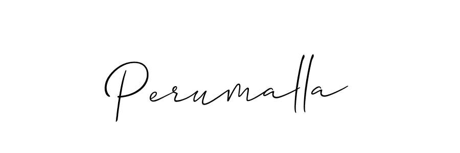 Make a beautiful signature design for name Perumalla. With this signature (Allison_Script) style, you can create a handwritten signature for free. Perumalla signature style 2 images and pictures png