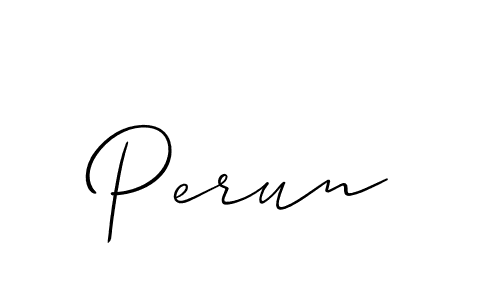 Create a beautiful signature design for name Perun. With this signature (Allison_Script) fonts, you can make a handwritten signature for free. Perun signature style 2 images and pictures png