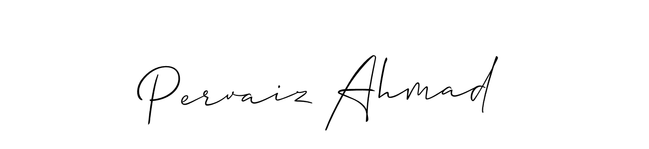You should practise on your own different ways (Allison_Script) to write your name (Pervaiz Ahmad) in signature. don't let someone else do it for you. Pervaiz Ahmad signature style 2 images and pictures png