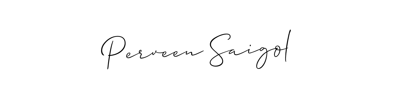 Create a beautiful signature design for name Perveen Saigol. With this signature (Allison_Script) fonts, you can make a handwritten signature for free. Perveen Saigol signature style 2 images and pictures png