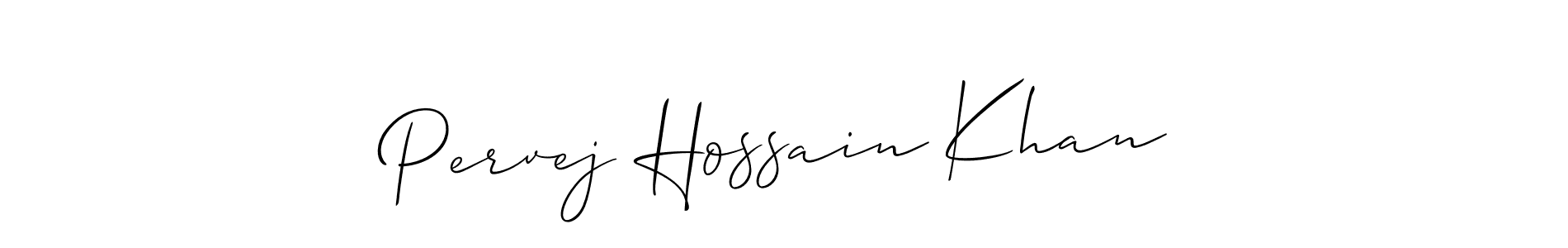 This is the best signature style for the Pervej Hossain Khan name. Also you like these signature font (Allison_Script). Mix name signature. Pervej Hossain Khan signature style 2 images and pictures png