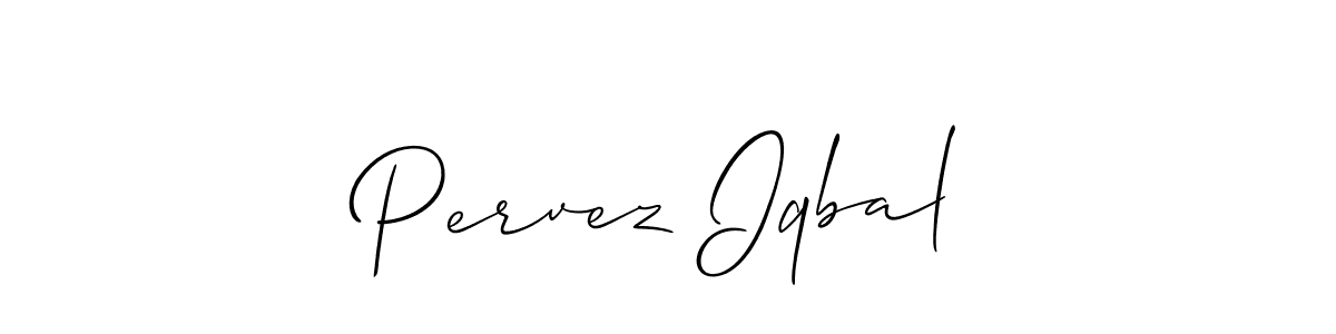 Also we have Pervez Iqbal name is the best signature style. Create professional handwritten signature collection using Allison_Script autograph style. Pervez Iqbal signature style 2 images and pictures png