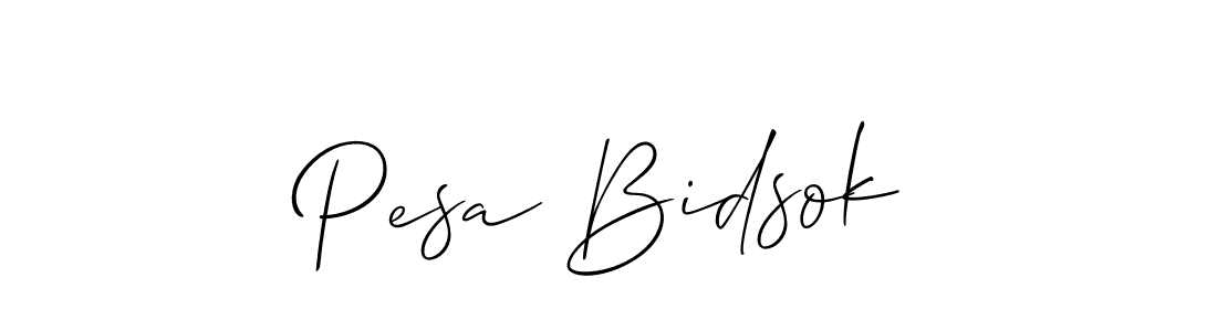 Similarly Allison_Script is the best handwritten signature design. Signature creator online .You can use it as an online autograph creator for name Pesa Bidsok. Pesa Bidsok signature style 2 images and pictures png