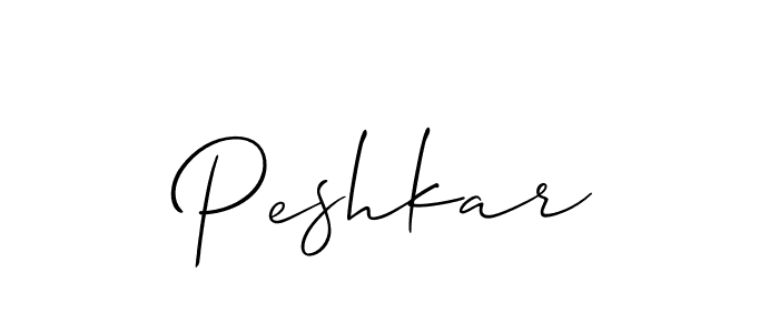 Create a beautiful signature design for name Peshkar. With this signature (Allison_Script) fonts, you can make a handwritten signature for free. Peshkar signature style 2 images and pictures png