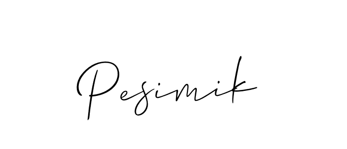 It looks lik you need a new signature style for name Pesimik. Design unique handwritten (Allison_Script) signature with our free signature maker in just a few clicks. Pesimik signature style 2 images and pictures png