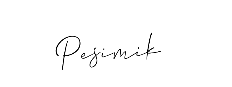 Once you've used our free online signature maker to create your best signature Allison_Script style, it's time to enjoy all of the benefits that Pesimik  name signing documents. Pesimik  signature style 2 images and pictures png