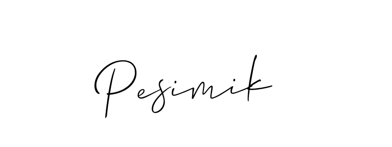 It looks lik you need a new signature style for name Pesimik . Design unique handwritten (Allison_Script) signature with our free signature maker in just a few clicks. Pesimik  signature style 2 images and pictures png